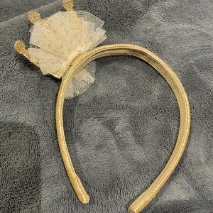 Girls headband gold crown